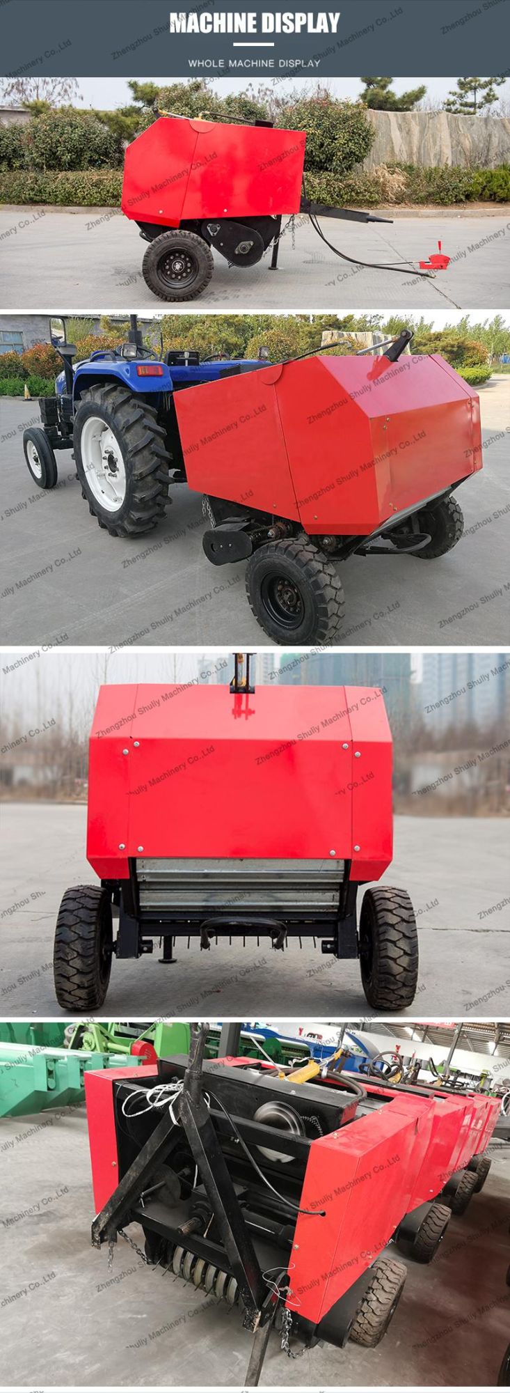 Hay Baler for Walking Tractor Mini Round Baler for Sale