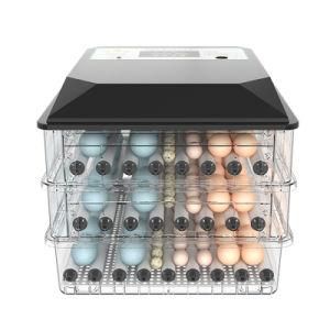 Fast Shipping Full Automatic Poultry Chicken Egg Incubator with LED Efficient Egg Testing Function for 56-200 Eggs