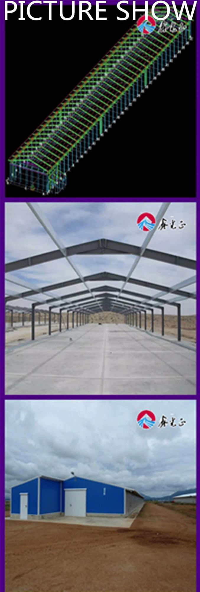 Fully Automatic Poultry Farm Machinery and Prefab Steel Structure Poultry House