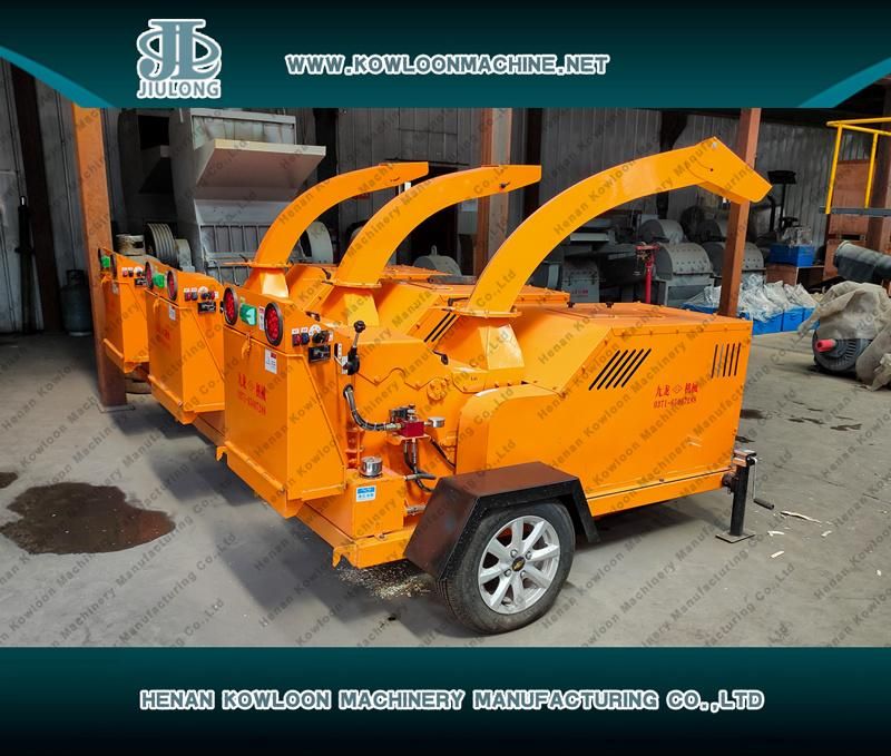 Horizontal Feed Hydraulic Feeding Drum Wood Chippers for Sale