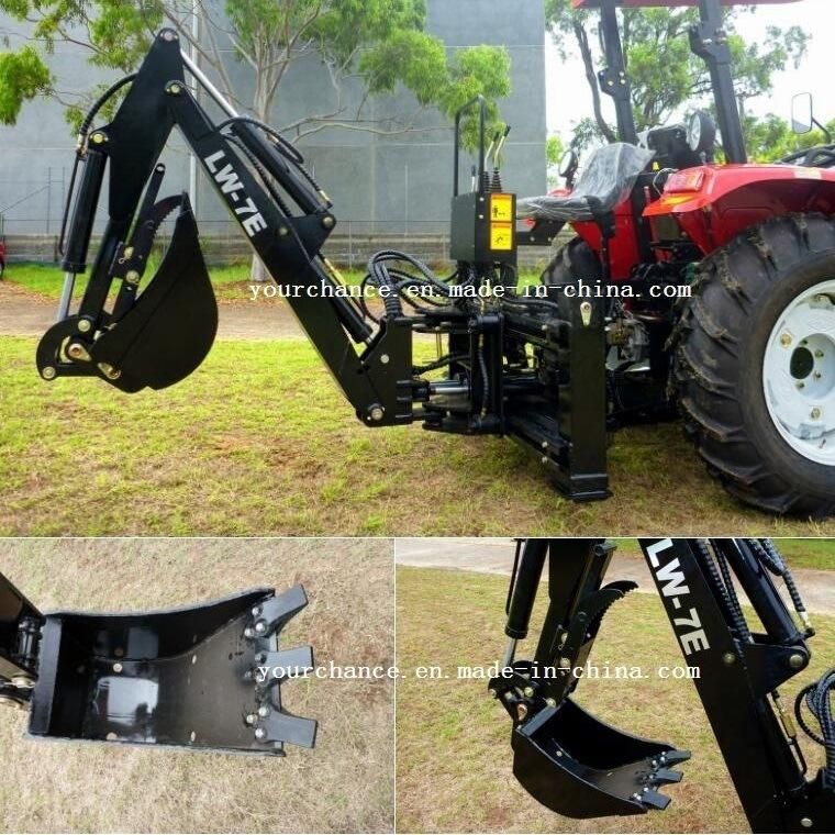 High Performance Excavator Lw-7e Point Hitch Pto Drive Hydraulic Side Shift Backhoe for 30-55HP Tractor