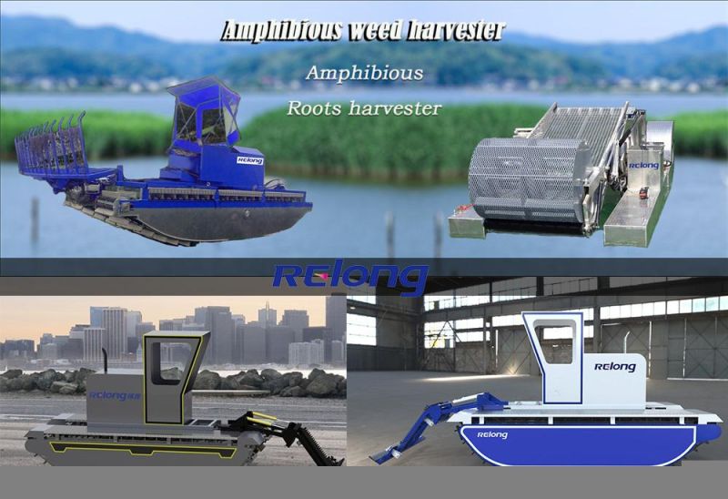 Factory Price Amphibious Garbage Hyacinth Water Weed Harvester