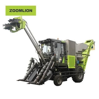 Zoomlion 210HP AC60c Elevator Type Cut-off Wheel Sugarcane Harvester Cummins Engine