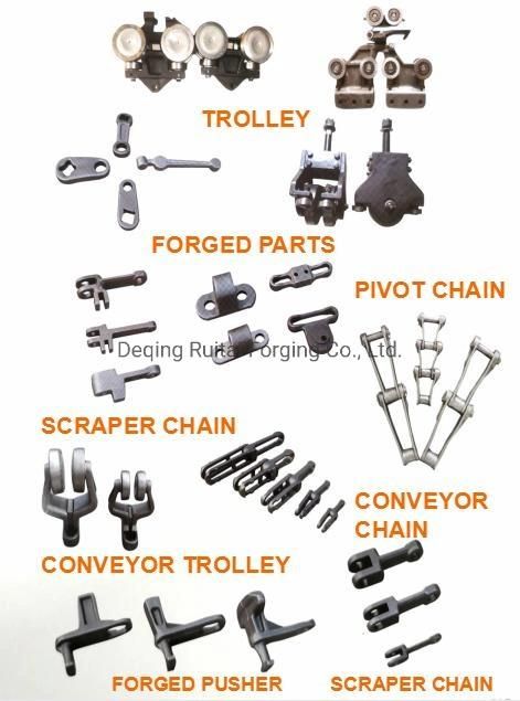 Professional Manufacturer of Drop Forged Monorail Overhead Conveyor Chain and Trolley for Poultry Conveyor Line X458