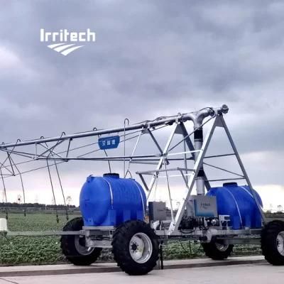 GPS Guidance Four Wheel Swing Around Pivot Lateral Irrigator with Center Feed