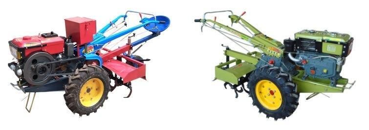 8HP 10HP 12HP E-Start Hand Tractor with Rotary Tiller for Farm Use