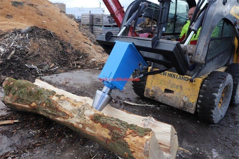 Backhoe Mounted Hydraulic Screw Cone Wood Splitter Log Splitter