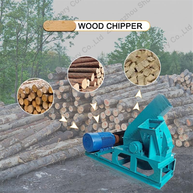 Wood Cutting Chipper Crusher Shredder Machine Diesel Electric Driven Forestry Waste Wood Machinery