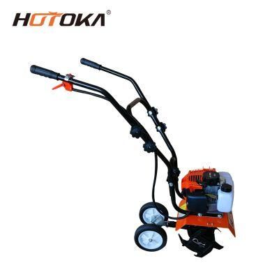 52cc Hand Push Gasoline Scythe Mower Cultivator Tiller with Engine