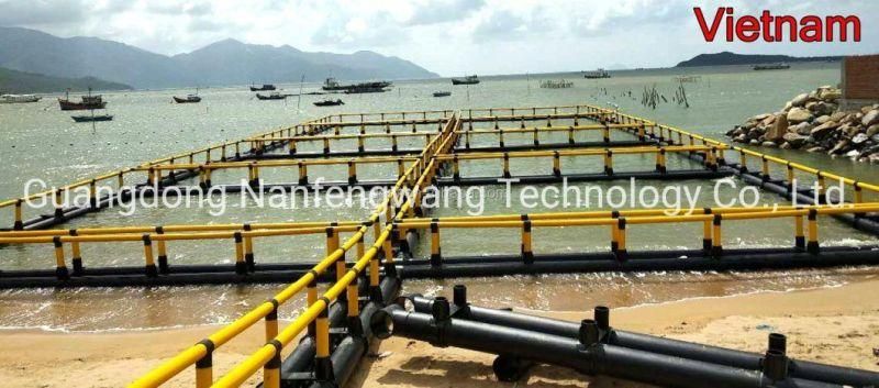 Aquaculture Square Fish Farming Cages Floating Net for Tilapia 6m*6m