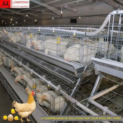 3 Tiers, 4 Poultry Farming Equipment Chicken Layer Battery Egg Laying Cage