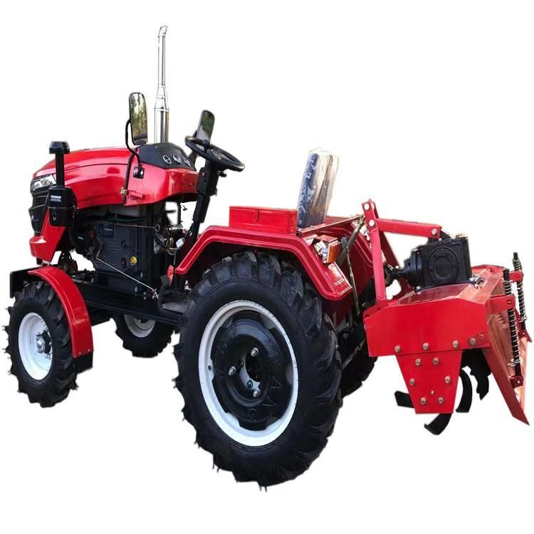 Red Mini Farm Tractor with Front End Loader Use in Garden/Field/Greenhouse