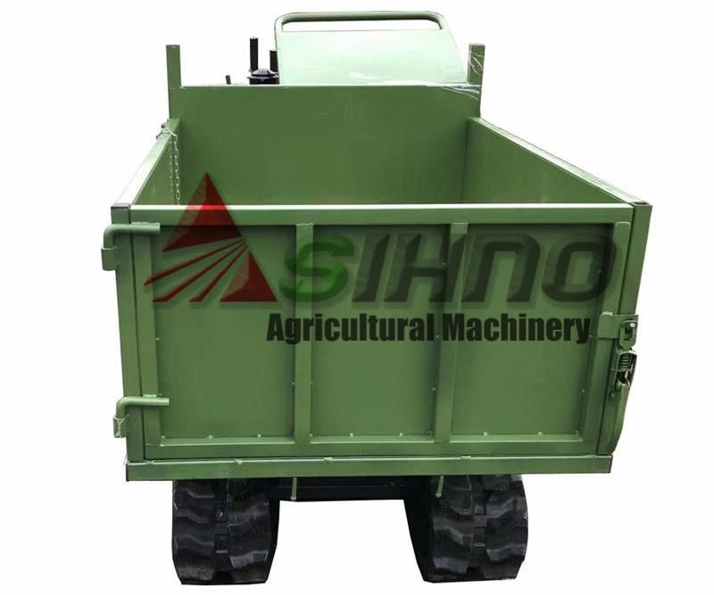 Oil Plam Plantation Hydraulic Truck Dumper 0.6 Ton 0.8 Ton 1.2ton 1.5 Ton 2 Ton Crawler Carrier Mini Dumper Power Barrow