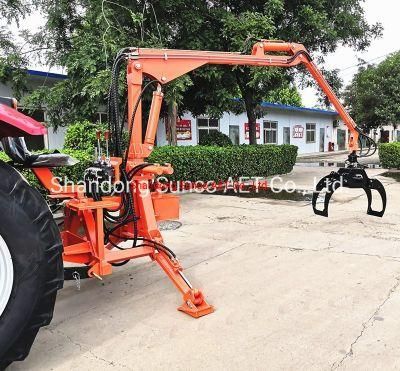 Farm Tractor Hydraulic Telescopic Crane with Winch