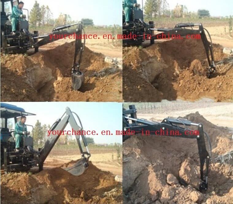 Africa Hot Selling Agricultural Machinery Lw-8 50-90HP Tractor Hitch Pto Drive Loader Excavator Backhoe for Trench Opening Made in China