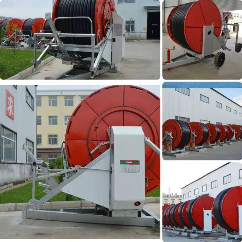 Agriculture Water Turbine Hose Reel Sprinkler Travelling Irrigation Machine with Boom