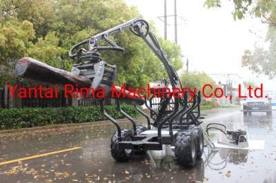 ATV Log Trailer Forest Log Trailer with Hydraulic Crane