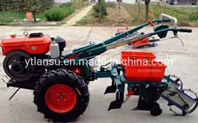 Farm China Diesel Power Tiller Two Wheel Hand Walking Tractors with Wheat Seeder Planter