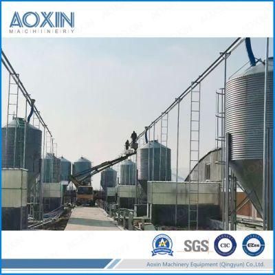 Large Capacity Strong Durable Galvanized Steel Chicken Feeding Silo Pig Farm Silos