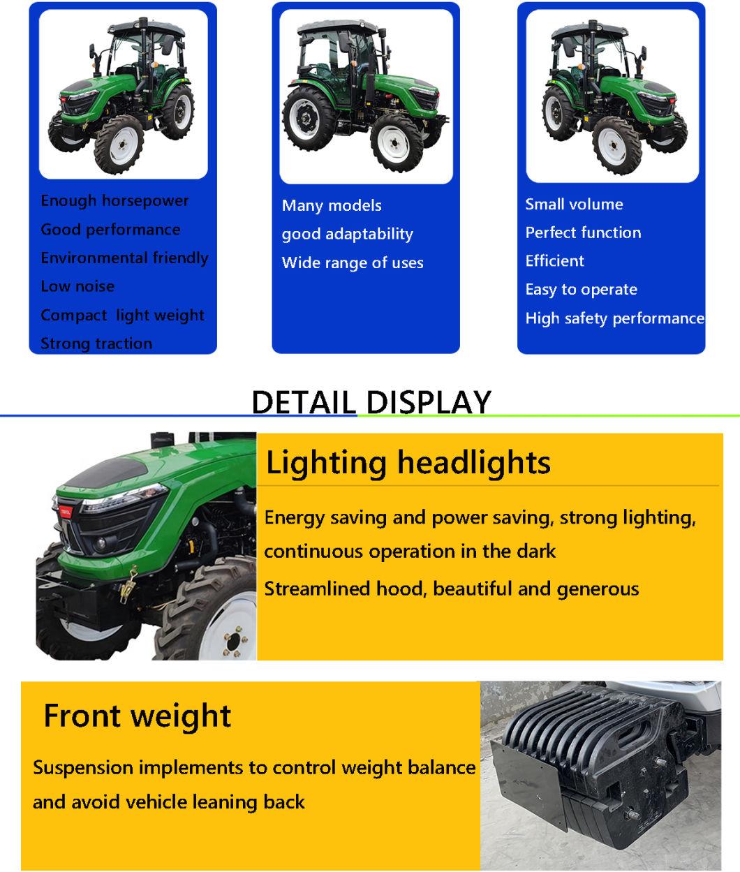 60HP 4WD Farm Wheel Home Use/Greenhouse Tractor for Sale