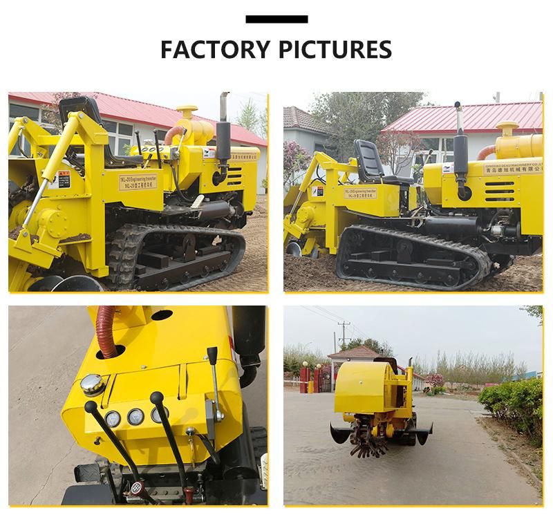 China Best Farm Walking Behind Mini Tractor Mounted Chain Trencher for Sale