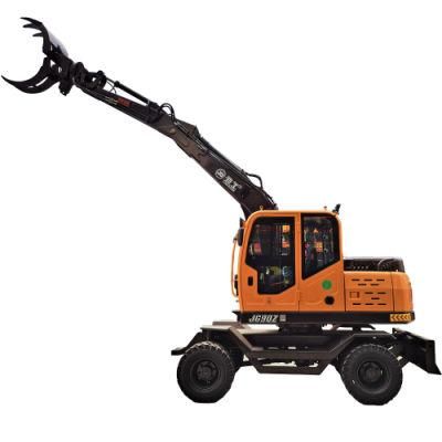 Jg90z Wheel Excavator 7 Ton Log Grapple for Excavator