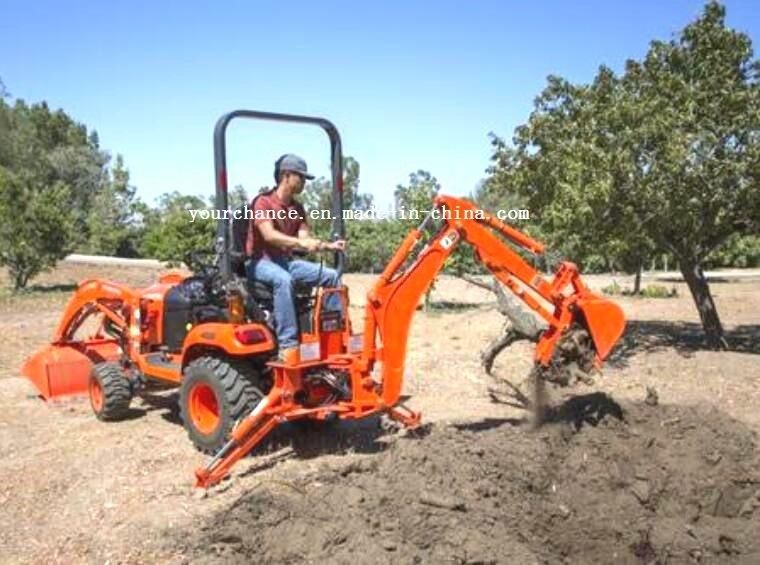 High Quality Mini Excavator Lw-4 Point Hitch Pto Drive Backhoe for 12-20HP Small Garden Farm Tractor