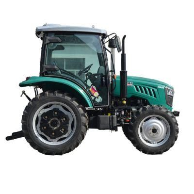 Upgrade Chassis Low Noise Diesel Engine Agriculture Tractor 80HP Farm Tractor with Fan Cab