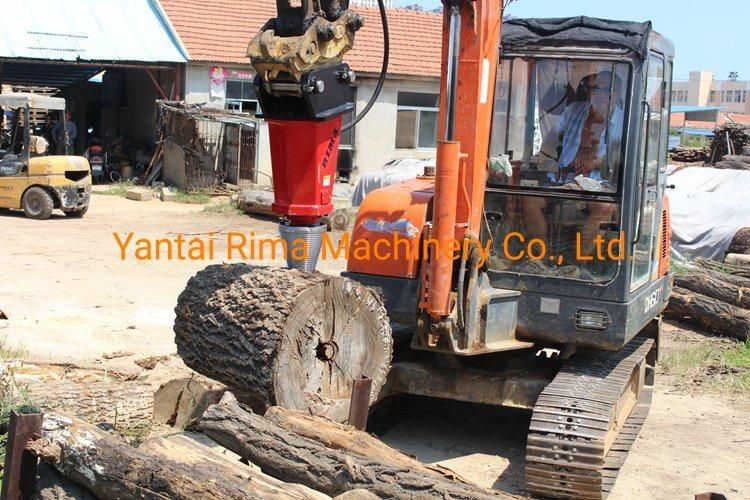 Hydraulic Excavator Mounted Screw Cone Log Splitter
