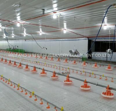 Automatic Poultry Farm Floor Raising Chicken Broiler Breeder Pan Feeder and Drinker System for Poultry Farm