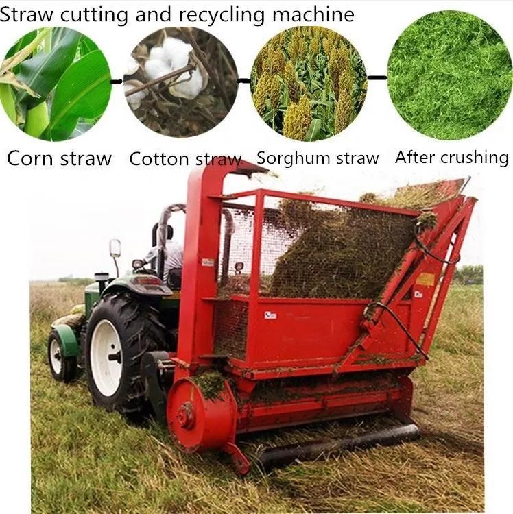 Farm Tractor Pull Behind Forage Harvester Silage Harvesting Machine with 1650mm Working Width