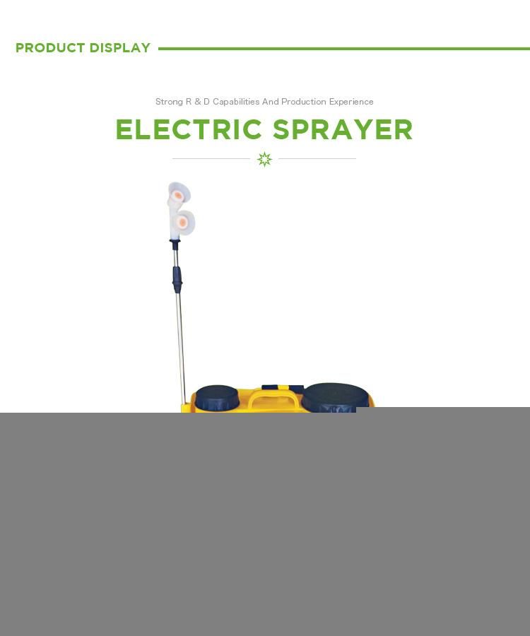 Agriculture Application High Pressure 20 Liters Agriculture Knapsack Battery Power Sprayer