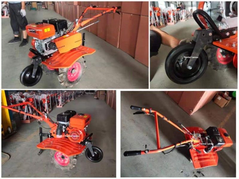 1wg Farm Agriculture Mechanical Multi-Function Bed Former Rotary Power Farm Machinery Mini Rotary Tiller with Tiller Cultivator Parts/Hand Ploughing Machine