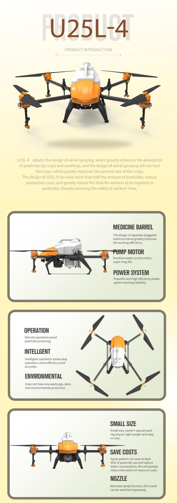 25L Drone Spraying Farm / Unmanned Spray Machine Drone / Agriculture Drone for Spraying Trees