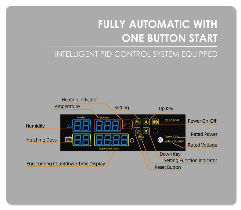 Ce Approved Full Automatic Mini Chicken Egg Incubator