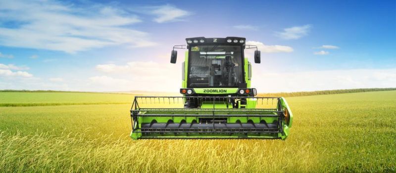 Zoomlion Te100 Wheeled Type Wheat Corn Combine Harvester Agricultural Machinery