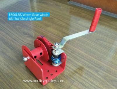 1200lbs Auto Brake Hand Winch, High Strength Hardened Gears