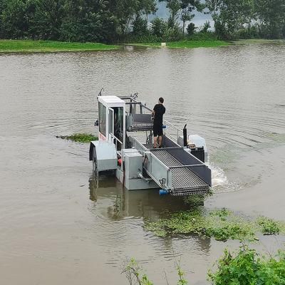 New Design Aquatic Weed Cutting Dredger with Mechanical Arm Full Hydraulic Weed Cutting Boat