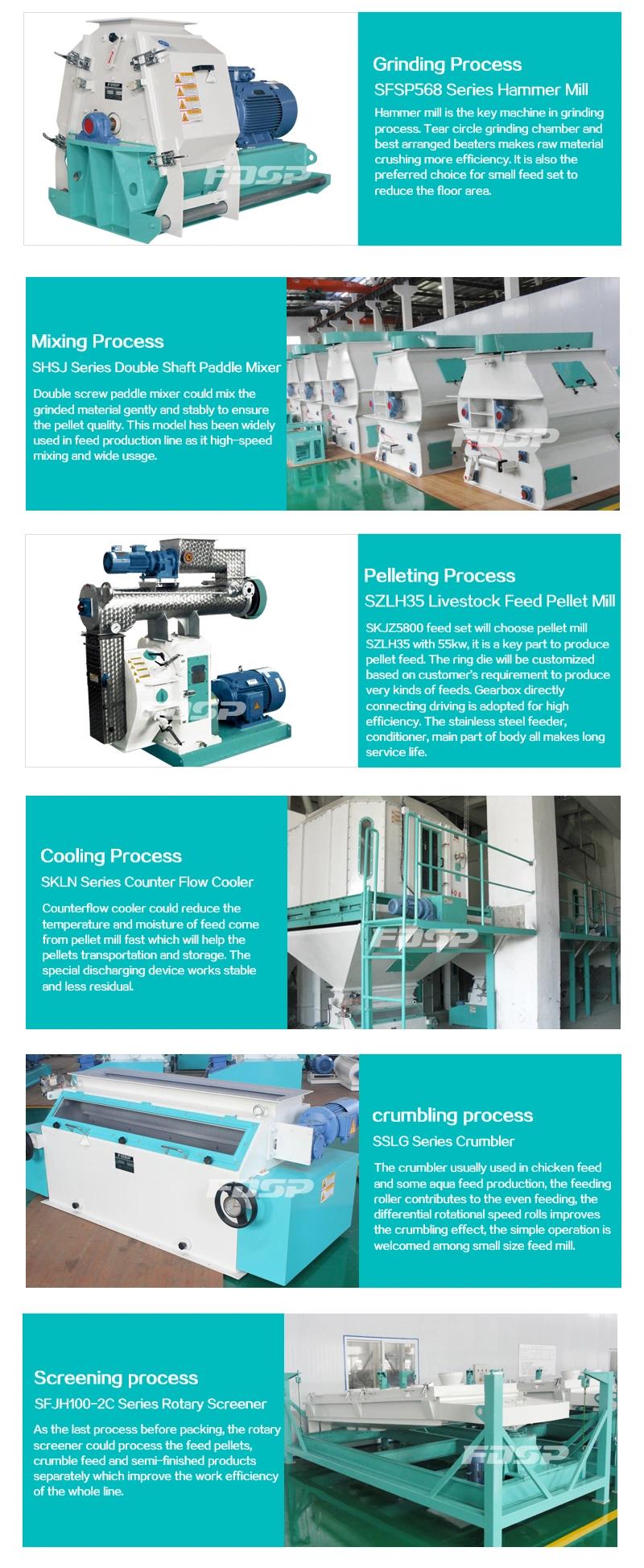 China Qualified Suppliers Cow Feed Pellet Mill Processing Production Line