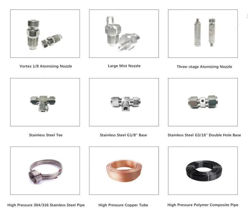 Outdoor High Pressure Water Fogger Mist System Sprinkler Automatic Misting Cooling for Residential Restaurant AC Pre Special Effect Garde Greenhouse Roof