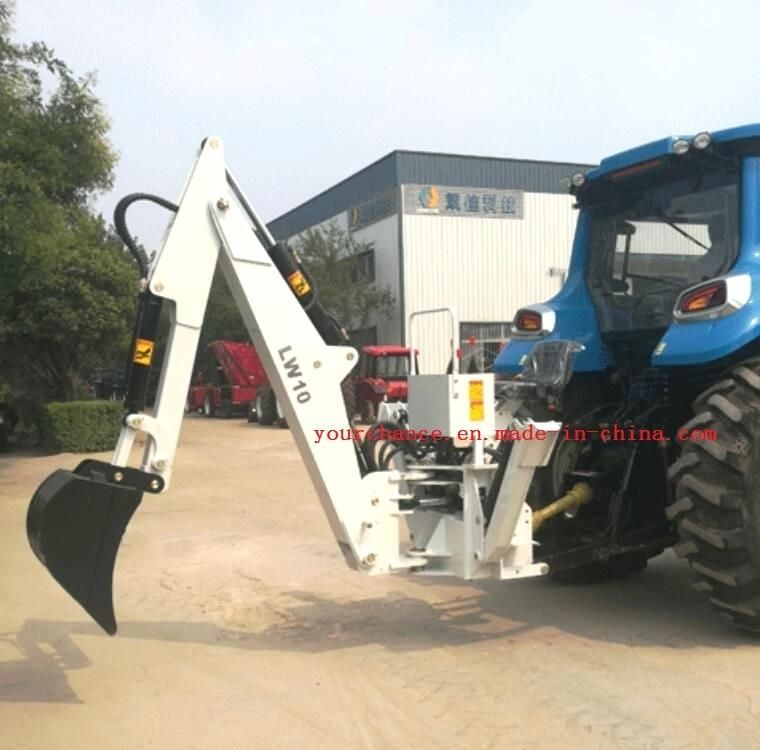 CE Approved Europe Hot Selling Lw-10 70-120 Wheel Tractor Rear Towable Point Hitch Loader Excavator Backhoe Made in China