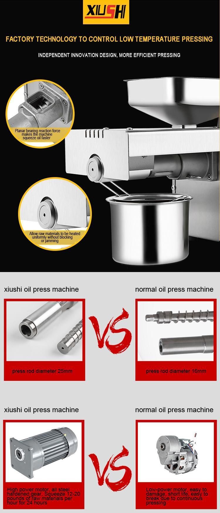 Xiushi Xs-420 New Design Automatic Mini Oil Press Machine for Home Use