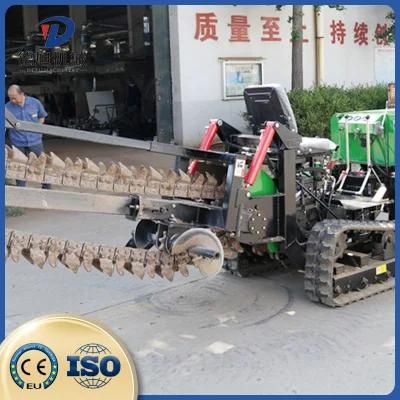 Soft Ground Diesel Engine Mini Tractor Digging Trencher