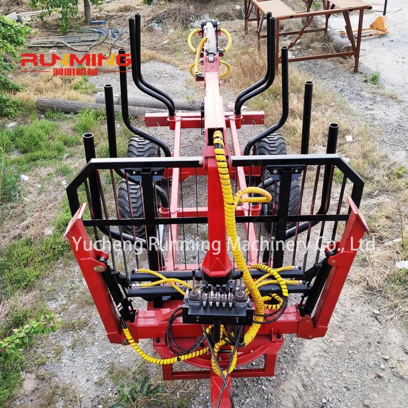 Runming Log Loader Timber Trailer with Crane