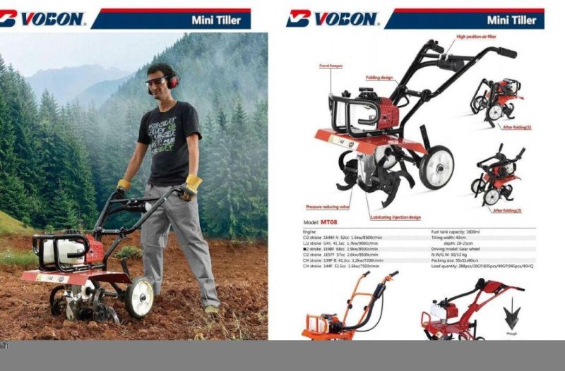 Mini Tiller Engine Farm Gasoline Power Mt11 Walking Tractor Crus Price Gearbox Petrol Mini Power Tiller China Garden Rotary Mini Power Tiller Cultivator Price