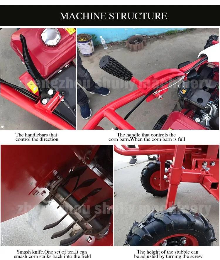 Hand-Held Corn Harvester Maize Peeling Straw Crushing Machine