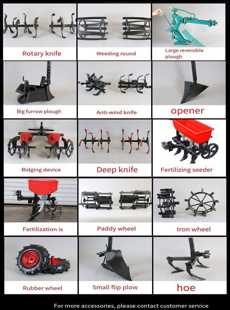 Micro Tiller, Small Ripper, Rotary Ridge Garden Easy Weeding Mini Hand Ditching Diesel Gasoline Engine Multi-Function