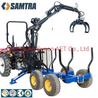 Samtra Log Trailer Self Loading Log Trailer for Tractor