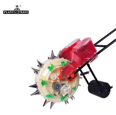 Two Barrel Agriculture Hand Push Planter Seeder Machine Farm Bean Corn Seed Fertilizer