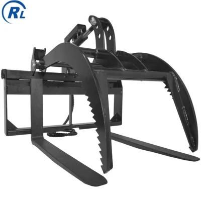 Qingdao Ruilan Customize Grapple Forks with Double Hydraulic Cylinda